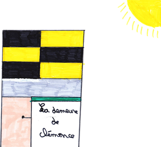 dessin par l'auteur de la maison de clémence